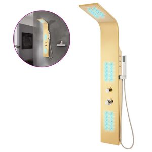 vidaXL Sturtupanilkerfi Ry&eth;fr&iacute;tt St&aacute;l 201 Gyllt Bogadregi&eth;