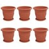 vidaXL Pl&ouml;ntupottar 6 pcs Ekkert Rautt &Oslash; 26 x 21.5 cm Plast