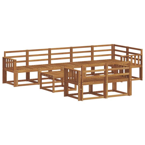 vidaXL &Uacute;ti s&oacute;fasett 9 pcs N&aacute;tt&uacute;rulegur Hrein akas&iacute;utr&eacute;