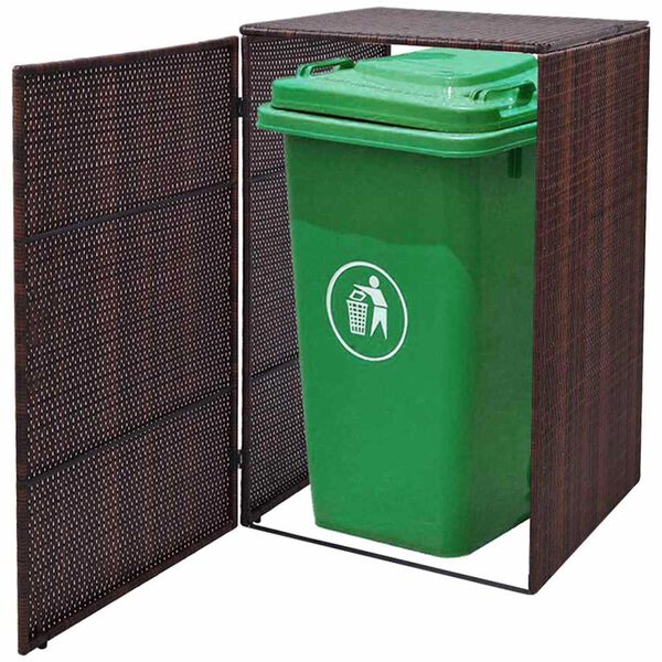 vidaXL Hj&oacute;lb&ouml;rusk&yacute;li Br&uacute;nn 76 x 78 x 123 cm Duftlita&eth; st&aacute;l