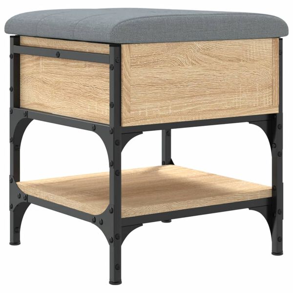 vidaXL Sk&oacute;bekkur Sonoma Eikarlitur 42x42x45 cm Samsettur Vi&eth;ur