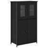 vidaXL H&aacute;bor&eth; Svartur Eik 62 x 32 x 106,5 cm Samsettur vi&eth;ur