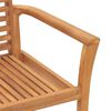 vidaXL Stóll 2 pcs Brúnn 62,5 x 54,5 x 95,5 cm Solid teak viður
