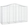 vidaXL Bogadreginn Grj&oacute;tkassi 200x50x120/140 cm Sinkh&uacute;&eth;a&eth; J&aacute;rn