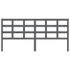vidaXL Höfðagafl fyrir Rúm Grár 205,5x4x100 cm Gegnheil Fura