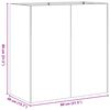 vidaXL Gróðurker Ryðlitur 80x40x80 cm Veðurstál