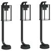 vidaXL &Uacute;tilj&oacute;s Fr&iacute;standandi 3 stk 60 cm Svart Ry&eth;fr&iacute;tt St&aacute;l
