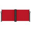 vidaXL Útdraganlegt Hliðarskyggni Rautt 100x1000 cm
