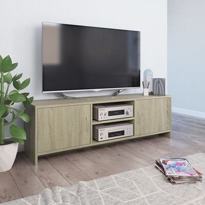 800282 vidaXL TV Cabinet Sonoma Oak 120x30x37,5 cm Chipboard