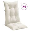 vidaXL St&oacute;lsessur H&aacute;tt Bak 6stk Rj&oacute;mahv&iacute;tt blanda 120x50x7cm Tau&aacute;kl&aelig;&eth;i