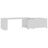 vidaXL S&oacute;fabor&eth; Hv&iacute;tt 150x50x35 Samsettur Vi&eth;ur