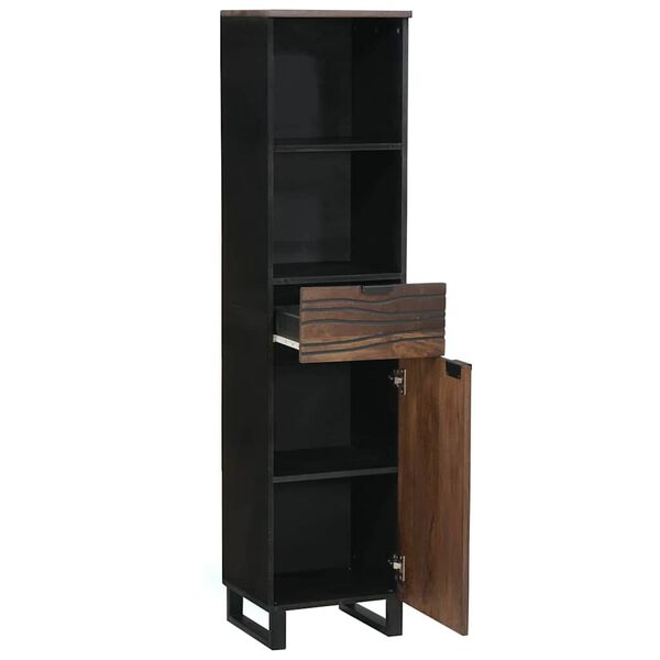 vidaXL Ba&eth;herbergisvaskarsk&aacute;pur me&eth; hillu Valhnota 38 x 33 x 160 cm