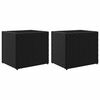 vidaXL Gr&oacute;&eth;urker Svart 2 stk 36x30x32 cm P&oacute;l&yacute;rattan