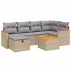 vidaXL 7 Hluta Gar&eth;bor&eth;sett me&eth; Sessum Drapplitu&eth; Blanda P&oacute;l&yacute;rattan