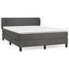 vidaXL H&oacute;lfa&eth; Springr&uacute;m me&eth; D&yacute;nu D&ouml;kkgr&aacute;tt 140x190 cm Flauel