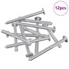vidaXL H&uacute;sgagnaskr&uacute;fur 12 pcs Silfur M6 x 70 mm St&aacute;l