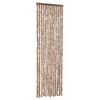 vidaXL Skord&yacute;ratjald Drappa&eth; og D&ouml;kkbr&uacute;nt 56x200 cm &THORN;r&aelig;&eth;ir