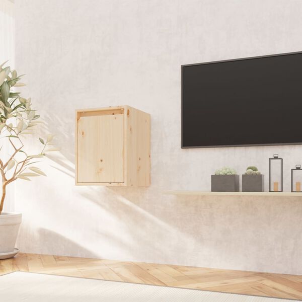 vidaXL Veggsk&aacute;pur 30x30x40 cm Gegnheil Fura