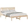vidaXL Ramsv&iacute;k me&eth; h&ouml;fu&eth;gafl Br&uacute;nn 140 x 190 cm Solid furuhikk