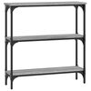vidaXL Veggbor&eth; Gr&aacute;tt Sonoma 75x22,5x75 cm Samsettur Vi&eth;ur