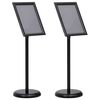 vidaXL Plakatst&ouml;ndir 2 pcs Svartur 32.7 x 24 x 108 cm &Aacute;l