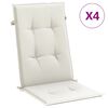 vidaXL St&oacute;lsessur H&aacute;tt Bak 4stk. Rj&oacute;mahv&iacute;tar blanda 120x50x4 cm Efni