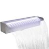 R&eacute;tthyrndur Foss fyrir sundlaug me&eth; LED Lj&oacute;sum Ry&eth;fr&iacute;tt St&aacute;l 45 cm