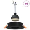 vidaXL Spotlights með sviðsljósum 6 pcs Svartur 9 x 9 x cm Ál