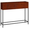 vidaXL Upphleypt gar&eth;gr&oacute;&eth;urpottur Rusty 100 x 26 x 82 cm Ve&eth;ra&eth; st&aacute;l