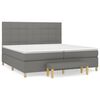 vidaXL H&oacute;lfa&eth; Springr&uacute;m me&eth; D&yacute;nu D&ouml;kkgr&aacute;tt 200x200 cm Efni