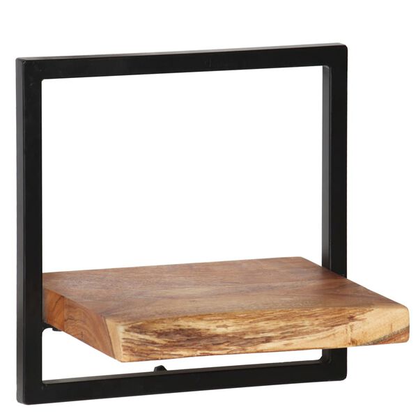 vidaXL Vegghillusett 5 stk Gegnheill Akasíuviður og Stál