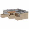 vidaXL Gar&eth;ur bor&eth;sett me&eth; p&uacute;&eth;i 9 pcs Beige og Gr&aacute;tt