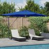 vidaXL Roma Parasol Blár 286 x 284 x 270 cm Aluminum og pólyester