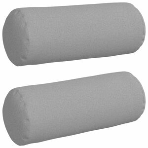 vidaXL Bolster P&uacute;&eth;ar 2 pcs Sk&yacute;ja gr&aacute;tt &Oslash; 15 x 40 cm d&uacute;kur