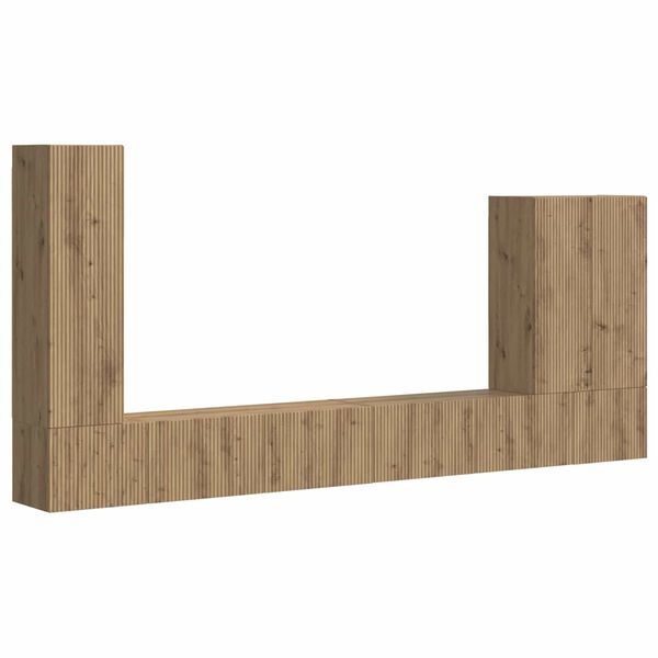 vidaXL Sj&oacute;nvarpsveggskap set Vegghengt 6 pcs Artisan Eik