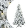 vidaXL Gervi hengdu j&oacute;latr&eacute; me&eth; 300 LED Hv&iacute;tt 210 cm PE og PVC