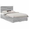 vidaXL Ramsv&iacute;k me&eth; h&ouml;fu&eth;gafl Gr&aacute;r Sonoma 120 x 190 cm Samsettur vi&eth;ur