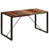 vidaXL Bor&eth;stofubor&eth; 140x70x75 cm Gegnheill Endurunninn Vi&eth;ur