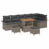 vidaXL Gar&eth;s&oacute;fa sett me&eth; p&uacute;&eth;i me&eth; geymslu 9 pcs Gr&aacute;r