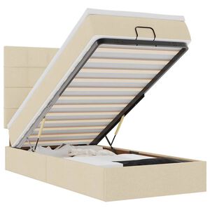 vidaXL Ottoman r&uacute;mgrind me&eth; d&yacute;nukremi 80x200 cm Efni