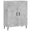 vidaXL Skenkur Steypugr&aacute;r 69,5x34x90 cm Samsettur Vi&eth;ur