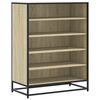 vidaXL Sk&oacute;sk&aacute;pur Sonoma Eik 75x38x97,5 cm Samsettur Vi&eth;ur