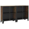 vidaXL Geymslusk&aacute;pur 2 stk Gr&aacute;ar Br&uacute;nn 72x36x82 cm M&aacute;lmur og MDF