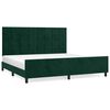 vidaXL R&uacute;mgrind &aacute;n D&yacute;nu D&ouml;kkgr&aelig;nn 200x200 cm Flauel