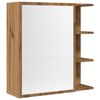 vidaXL Ba&eth;herbergissk&aacute;pur Handverks eik 62,5x20,5x64cm Samsettur Vi&eth;ur