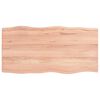 vidaXL Bor&eth;plata Lj&oacute;sbr&uacute;n 100x50x(2-4) cm Me&eth;h&ouml;ndlu&eth; N&aacute;tt&uacute;rul. Br&uacute;nir