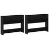 vidaXL Sk&oacute;knask&aacute;pur 2 pcs Svartur Eik 83 x 18 x 60 cm Samsettur vi&eth;ur