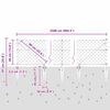 vidaXL Gir&eth;ingarp&oacute;stur Silfur 25 x 0,4 m (60 x 60 mm net) St&aacute;l