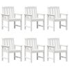 vidaXL Gar&eth;st&oacute;ll 6 pcs Hv&iacute;tt 65.5 x 59 x 88 cm p&oacute;l&yacute;et&yacute;len
