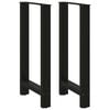 vidaXL barbor&eth;sf&aelig;tur svartir 2 stk. 40x(90-91) cm st&aacute;l